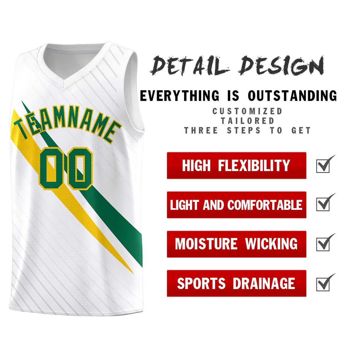 Custom White Diagonal Pinstripe Pattern Color Block Sports Uniform Basketball Jersey|KXKSHOP