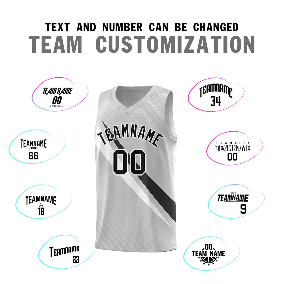 Custom Gray Diagonal Pinstripe Pattern Color Block Sports Uniform Basketball Jersey|KXKSHOP
