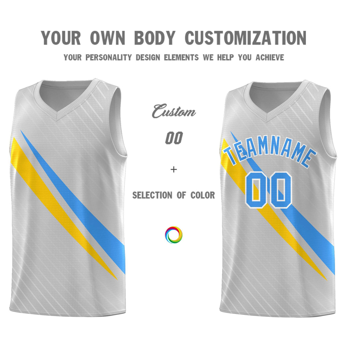 Custom Gray Diagonal Pinstripe Pattern Color Block Sports Uniform Basketball Jersey|KXKSHOP