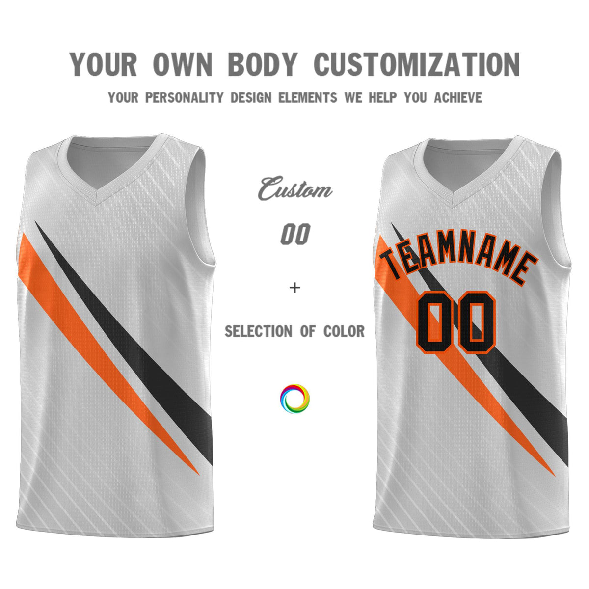 Custom Gray Diagonal Pinstripe Pattern Color Block Sports Uniform Basketball Jersey|KXKSHOP