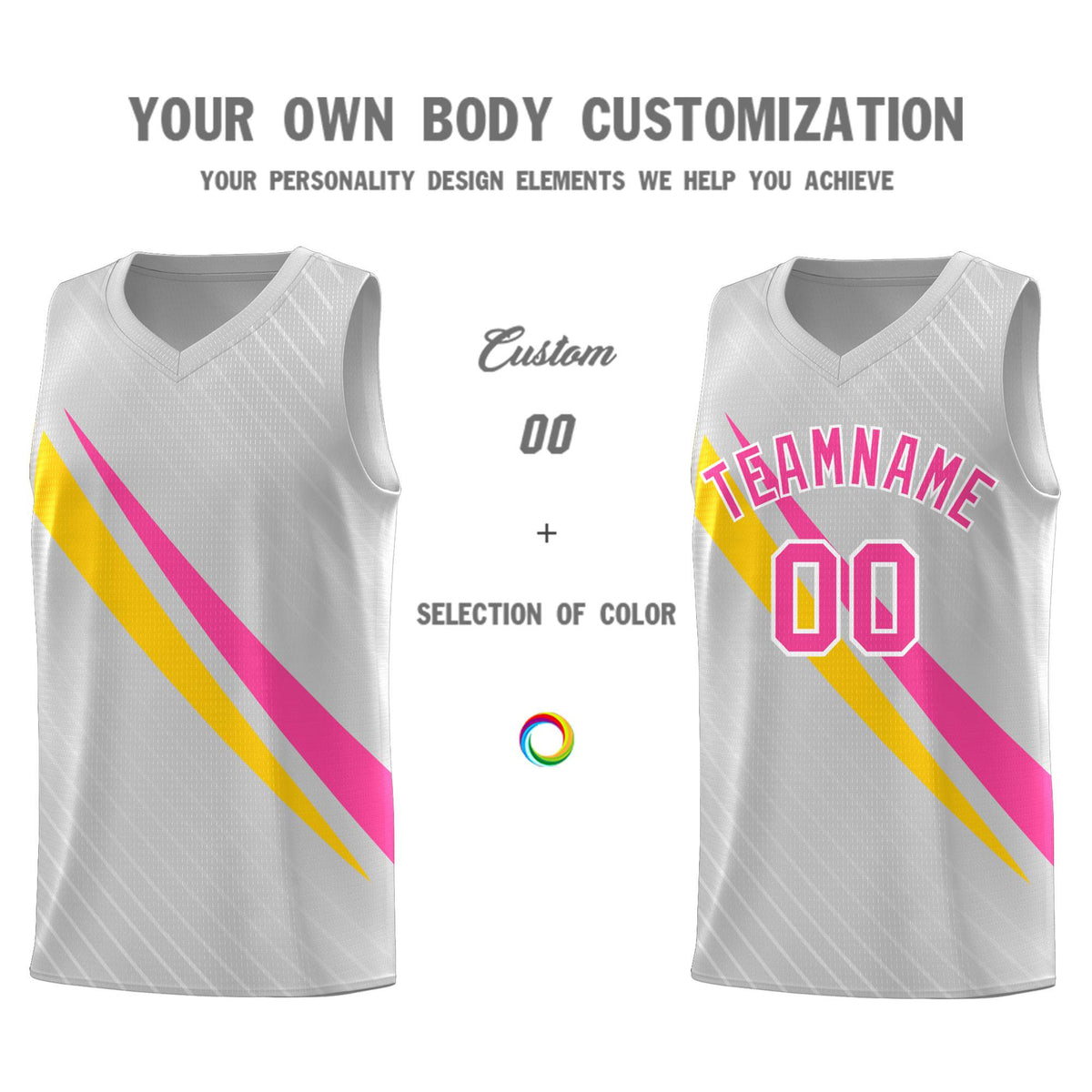 Custom Gray Diagonal Pinstripe Pattern Color Block Sports Uniform Basketball Jersey|KXKSHOP