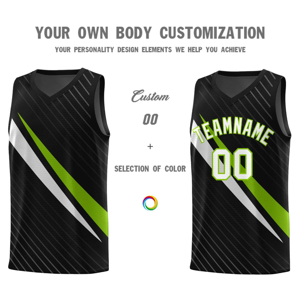 Custom Black Diagonal Pinstripe Pattern Color Block Sports Uniform Basketball Jersey|KXKSHOP