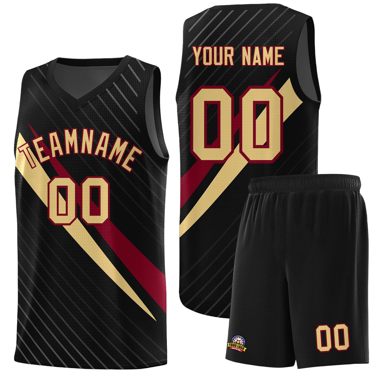 Custom Black Diagonal Pinstripe Pattern Color Block Sports Uniform Basketball Jersey|KXKSHOP