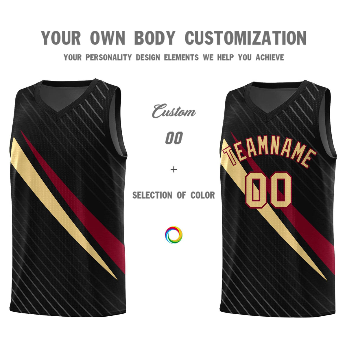 Custom Black Diagonal Pinstripe Pattern Color Block Sports Uniform Basketball Jersey|KXKSHOP