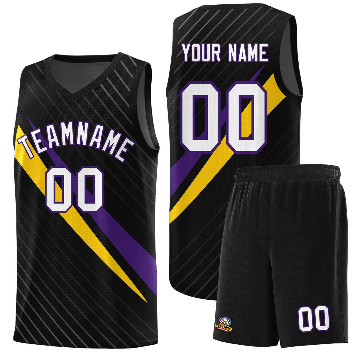 Custom Black Diagonal Pinstripe Pattern Color Block Sports Uniform Basketball Jersey|KXKSHOP