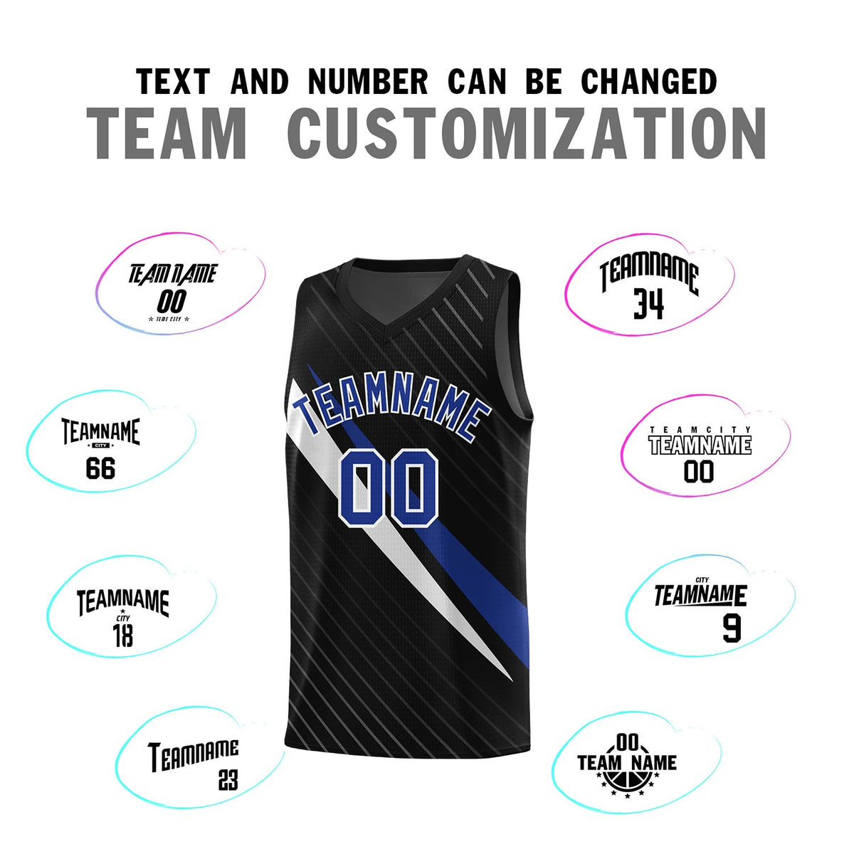 Custom Black Diagonal Pinstripe Pattern Color Block Sports Uniform Basketball Jersey|KXKSHOP