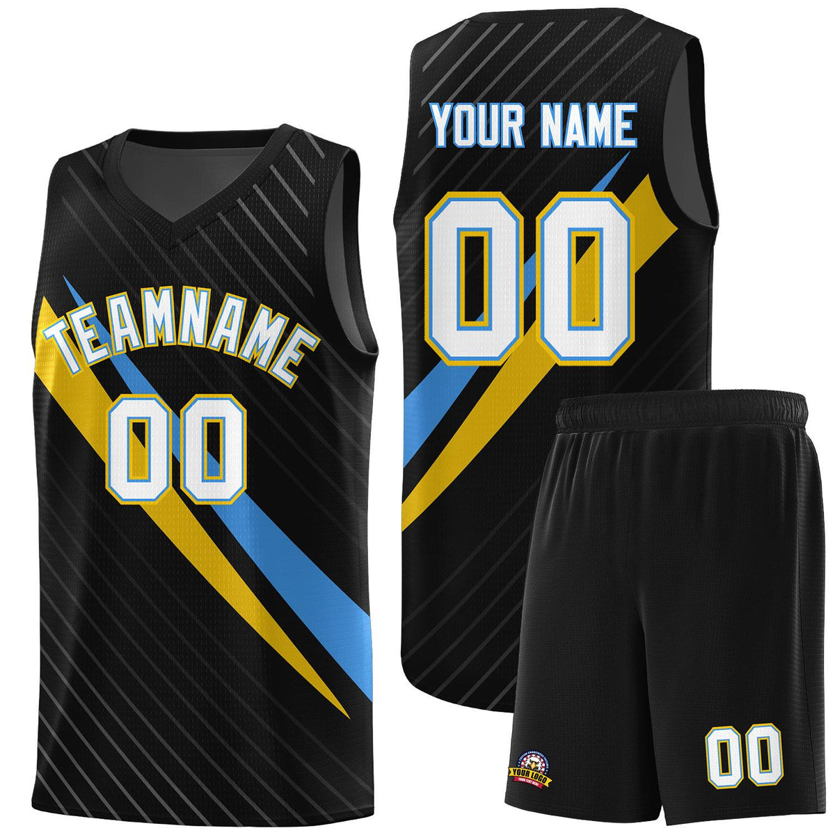 Custom Black Diagonal Pinstripe Pattern Color Block Sports Uniform Basketball Jersey|KXKSHOP