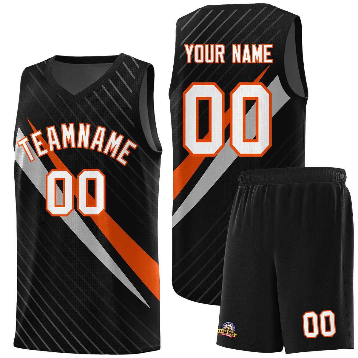 Custom Black Diagonal Pinstripe Pattern Color Block Sports Uniform Basketball Jersey|KXKSHOP