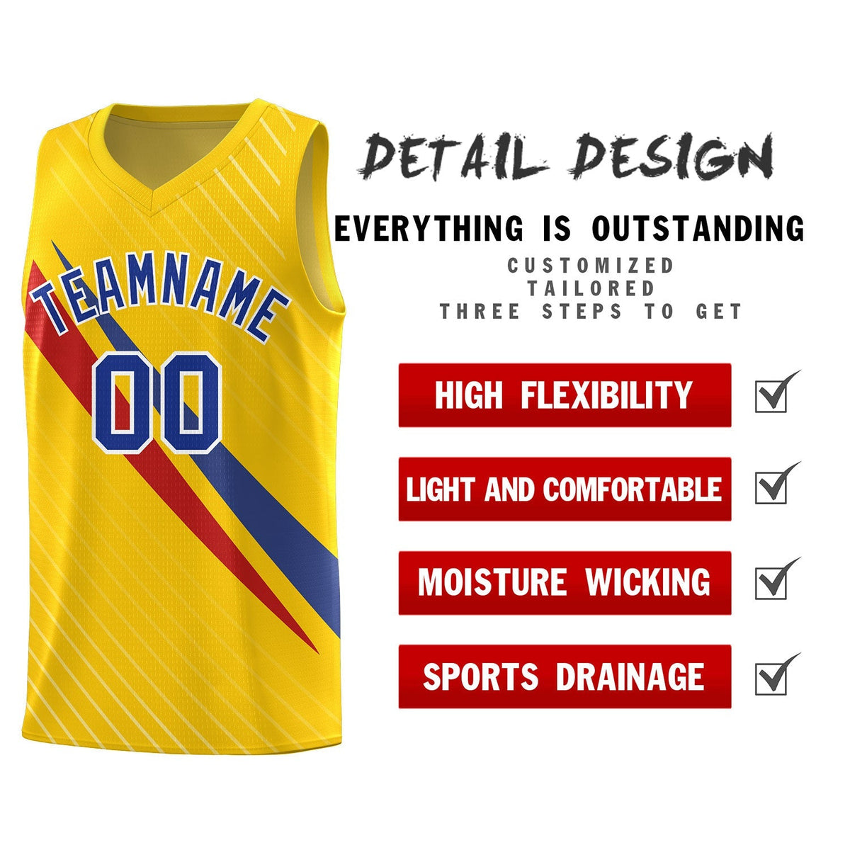 Custom Gold Diagonal Pinstripe Pattern Color Block Sports Uniform Basketball Jersey|KXKSHOP