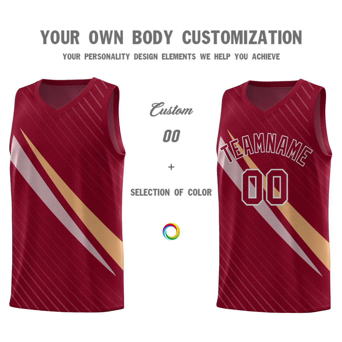 Custom Crimson Diagonal Pinstripe Pattern Color Block Sports Uniform Basketball Jersey|KXKSHOP