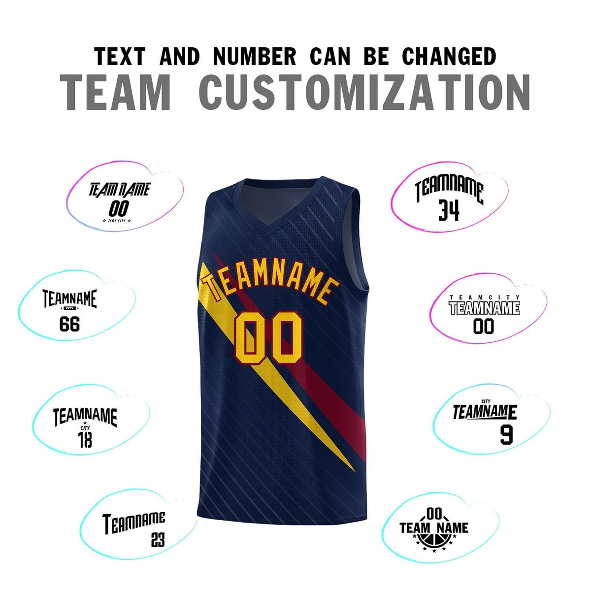 Custom Navy Diagonal Pinstripe Pattern Color Block Sports Uniform Basketball Jersey|KXKSHOP