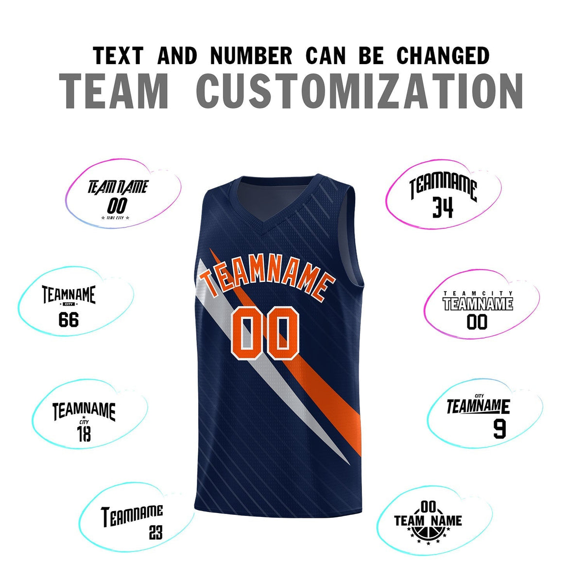 Custom Navy Diagonal Pinstripe Pattern Color Block Sports Uniform Basketball Jersey|KXKSHOP