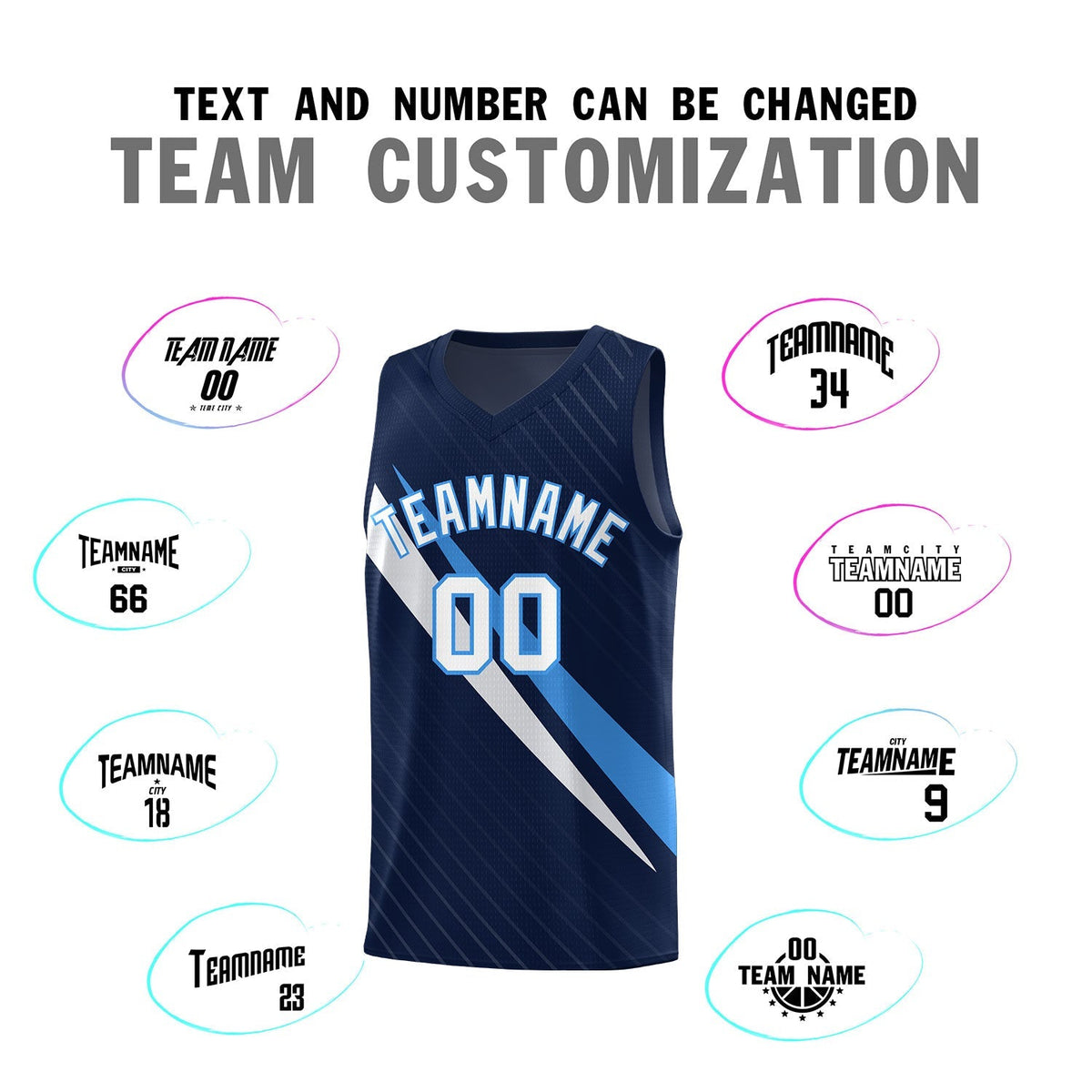 Custom Navy Diagonal Pinstripe Pattern Color Block Sports Uniform Basketball Jersey|KXKSHOP