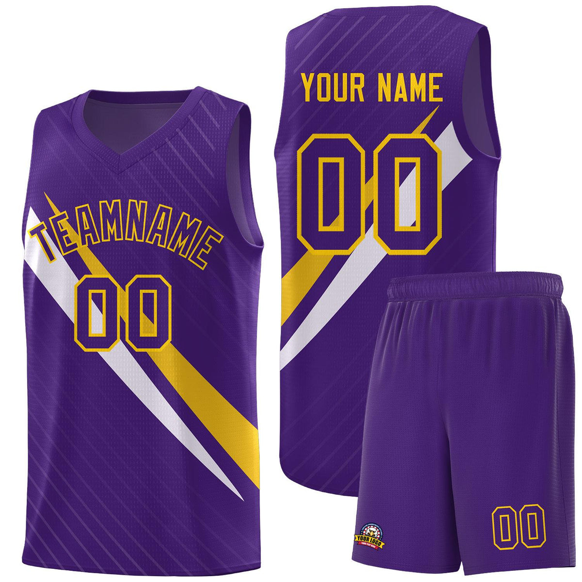 Custom Purple Diagonal Pinstripe Pattern Color Block Sports Uniform Basketball Jersey|KXKSHOP