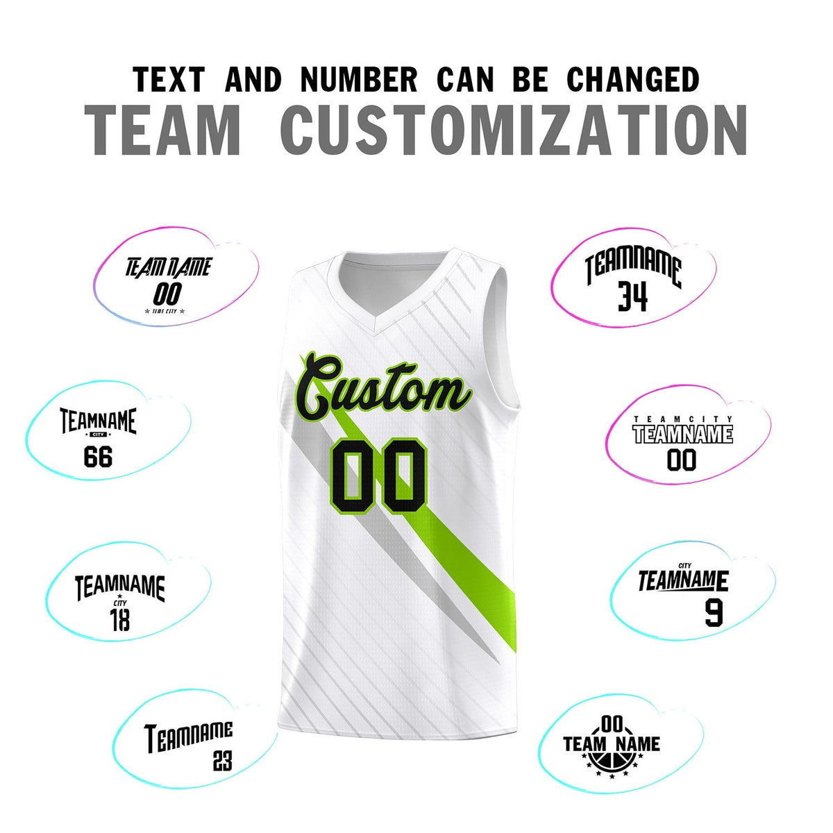 Custom White Diagonal Pinstripe Pattern Color Block Sports Uniform Basketball Jersey|KXKSHOP
