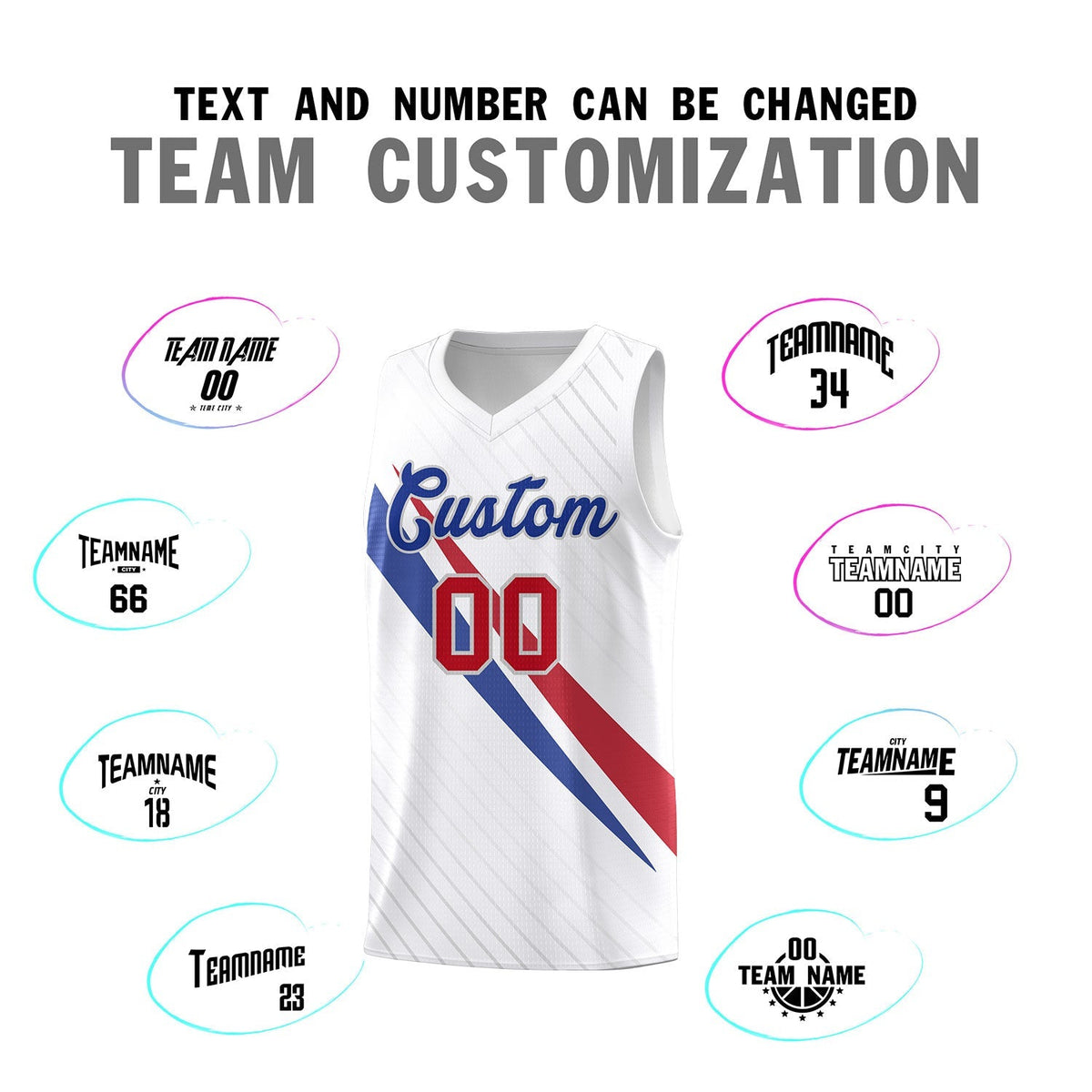 Custom White Diagonal Pinstripe Pattern Color Block Sports Uniform Basketball Jersey|KXKSHOP