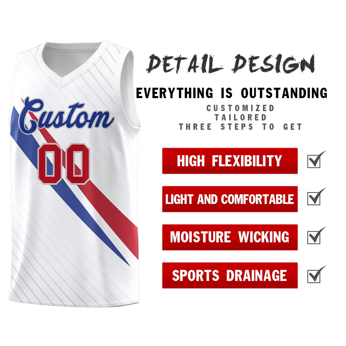 Custom White Diagonal Pinstripe Pattern Color Block Sports Uniform Basketball Jersey|KXKSHOP