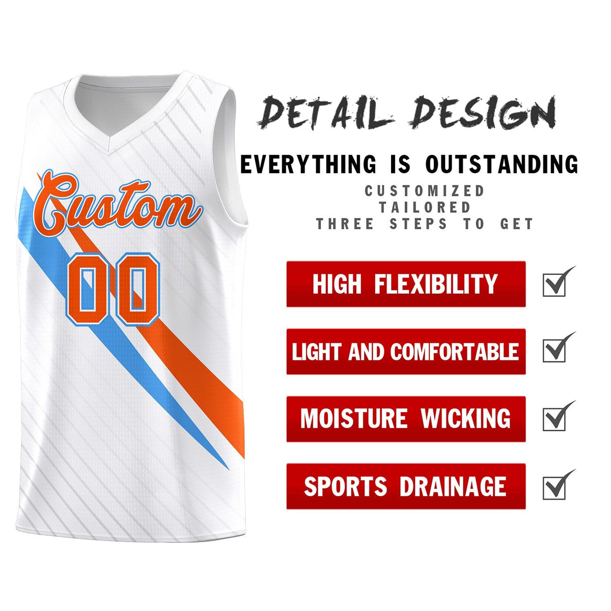 Custom White Diagonal Pinstripe Pattern Color Block Sports Uniform Basketball Jersey|KXKSHOP