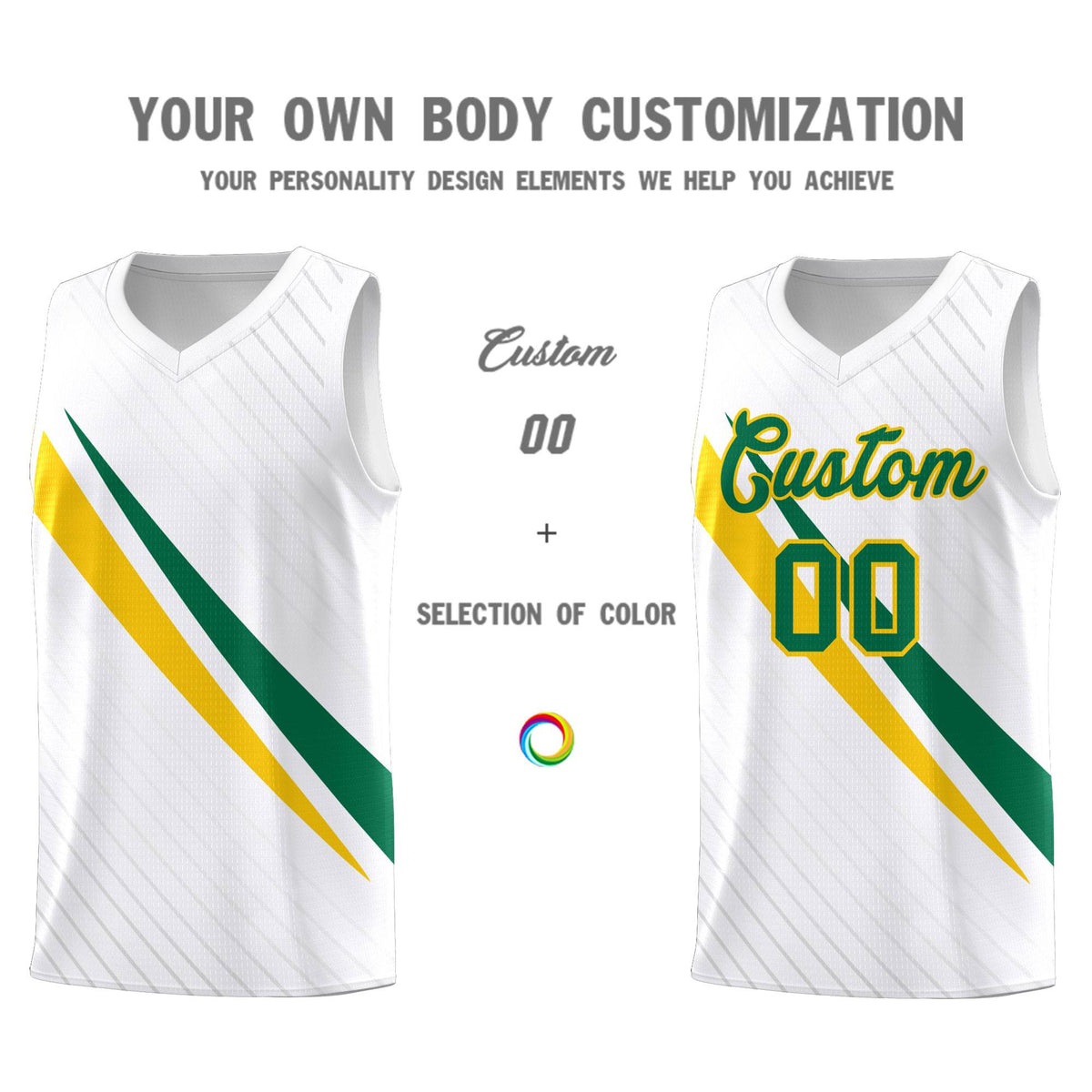 Custom White Diagonal Pinstripe Pattern Color Block Sports Uniform Basketball Jersey|KXKSHOP
