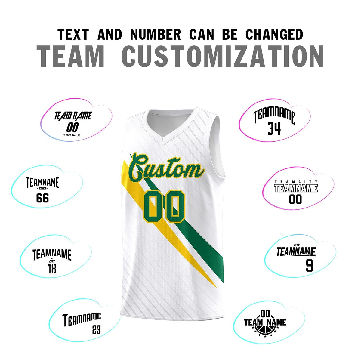 Custom White Diagonal Pinstripe Pattern Color Block Sports Uniform Basketball Jersey|KXKSHOP