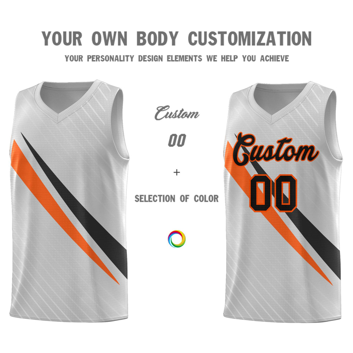 Custom Gray Diagonal Pinstripe Pattern Color Block Sports Uniform Basketball Jersey|KXKSHOP