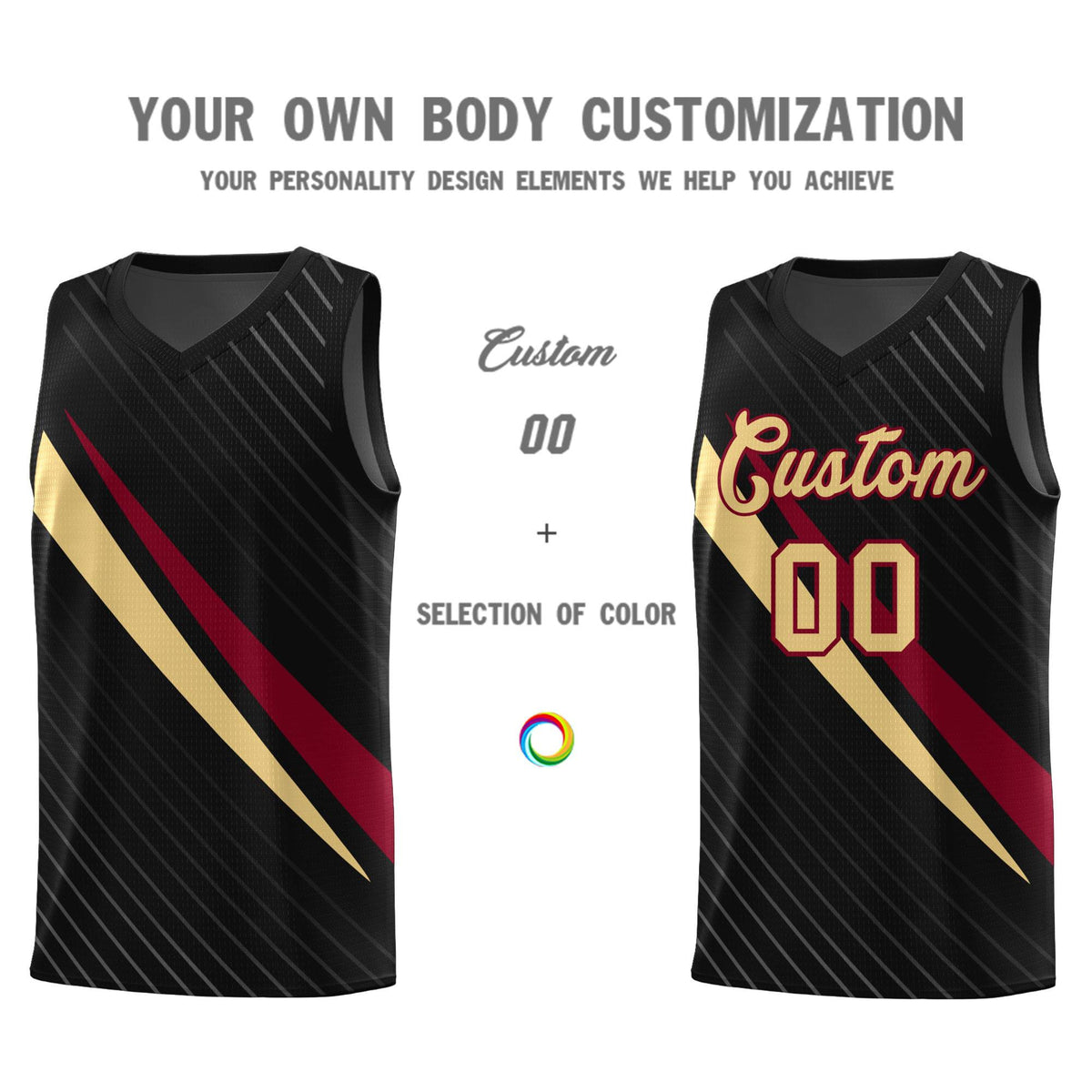 Custom Black Diagonal Pinstripe Pattern Color Block Sports Uniform Basketball Jersey|KXKSHOP