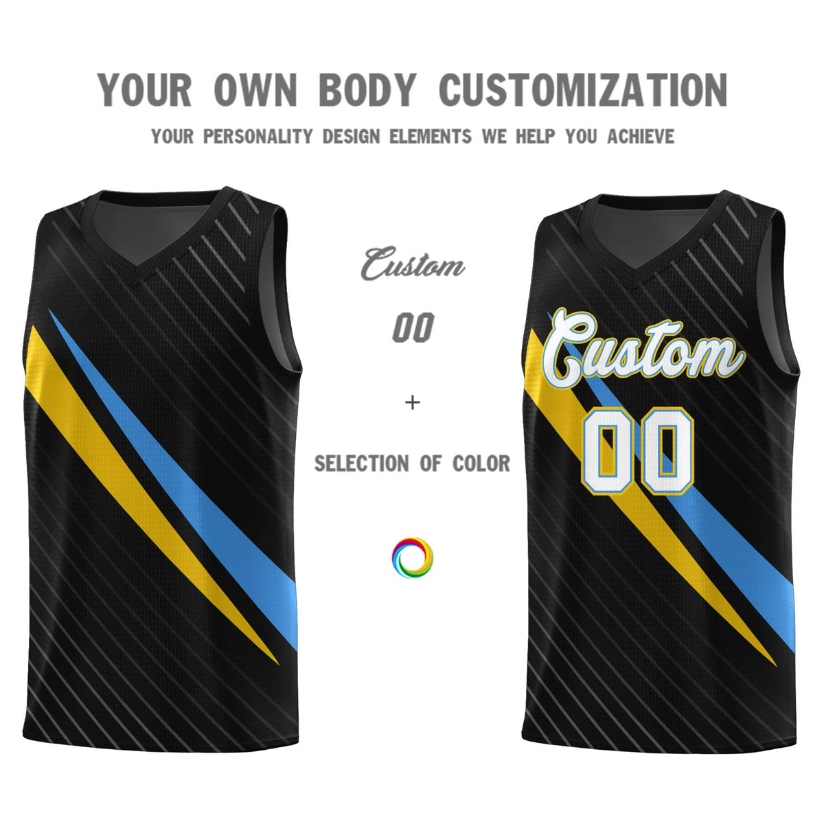 Custom Black Diagonal Pinstripe Pattern Color Block Sports Uniform Basketball Jersey|KXKSHOP