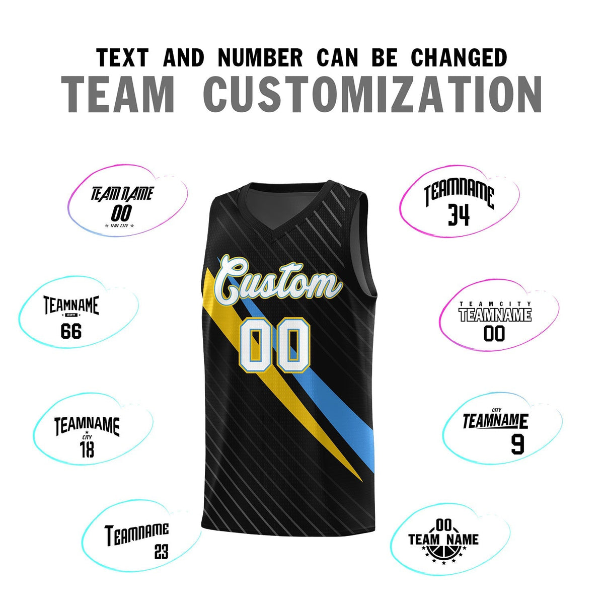 Custom Black Diagonal Pinstripe Pattern Color Block Sports Uniform Basketball Jersey|KXKSHOP