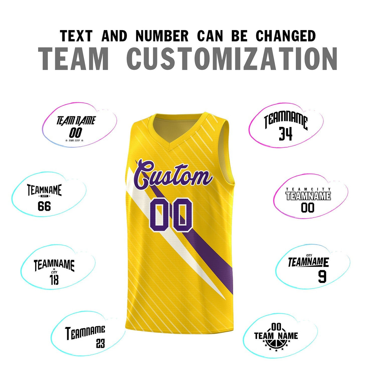Custom Gold Diagonal Pinstripe Pattern Color Block Sports Uniform Basketball Jersey|KXKSHOP