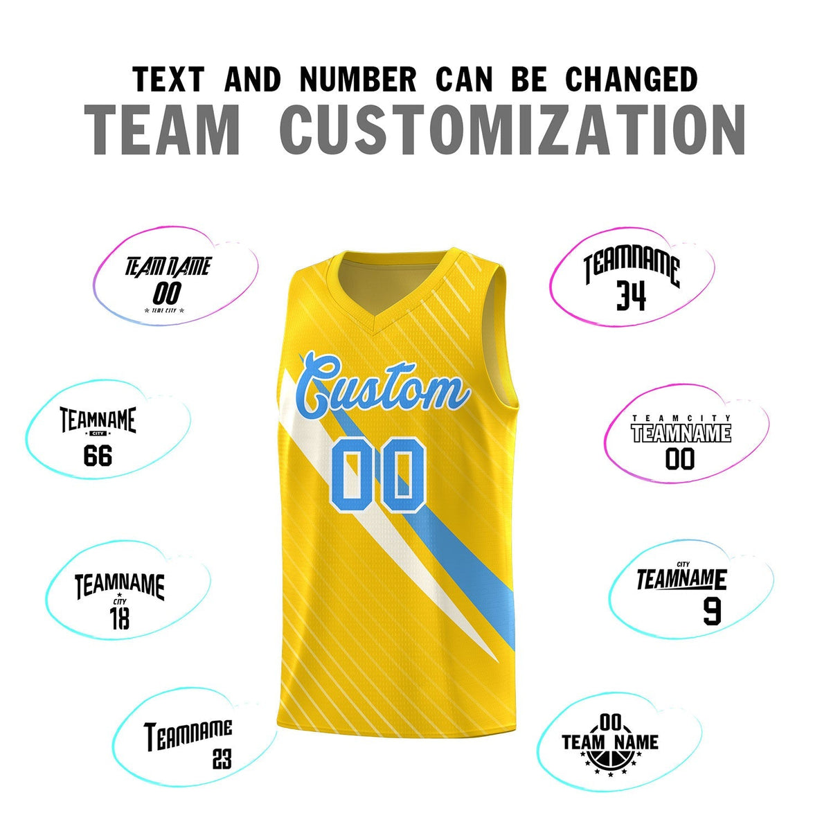 Custom Gold Diagonal Pinstripe Pattern Color Block Sports Uniform Basketball Jersey|KXKSHOP