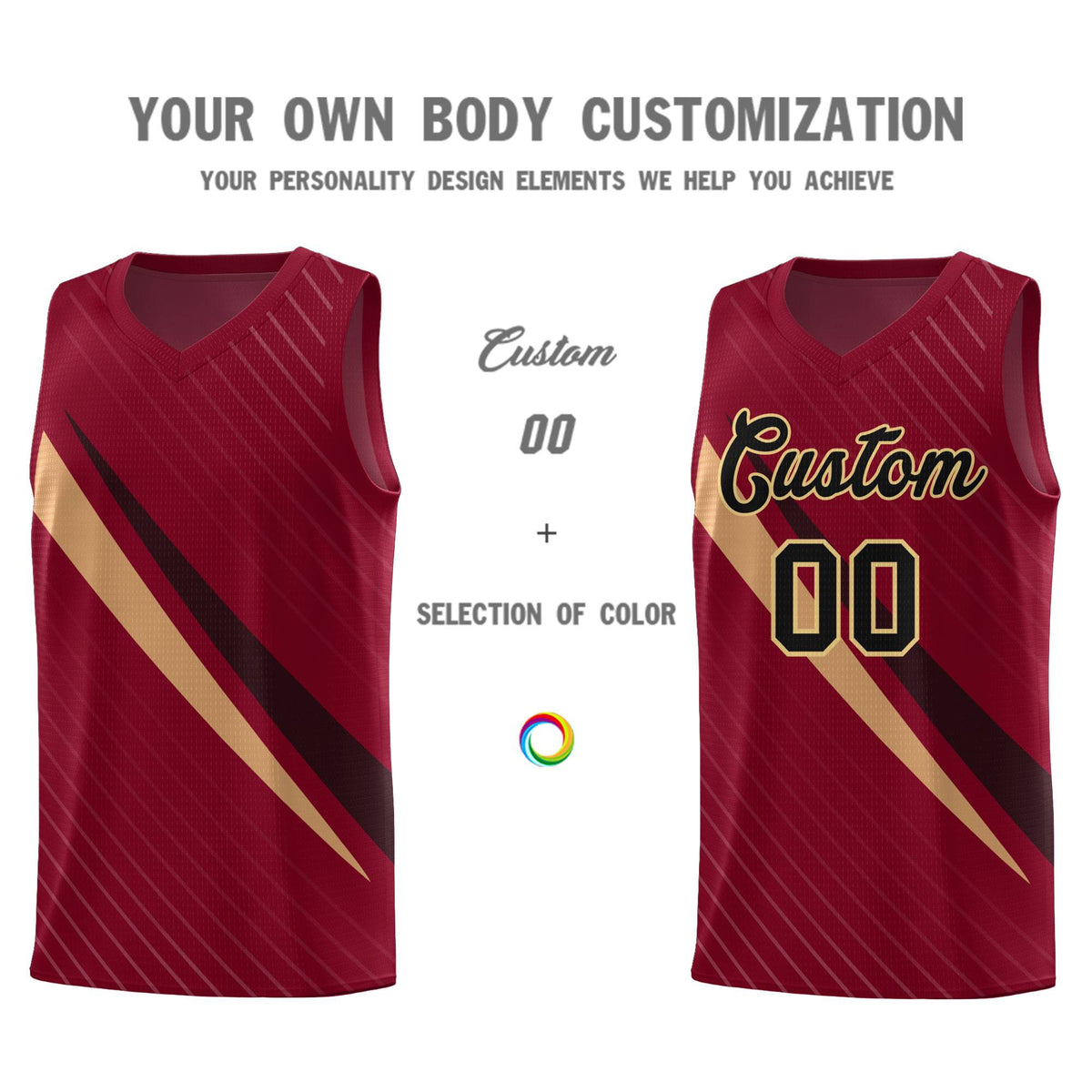 Custom Crimson Diagonal Pinstripe Pattern Color Block Sports Uniform Basketball Jersey|KXKSHOP