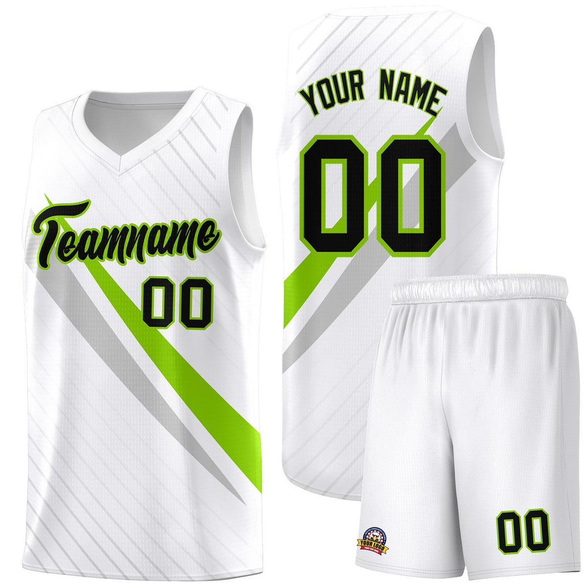 Custom White Diagonal Pinstripe Pattern Color Block Sports Uniform Basketball Jersey|KXKSHOP