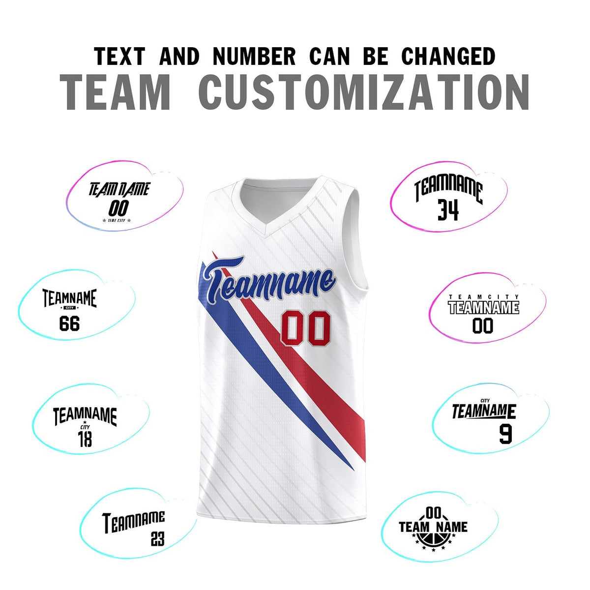 Custom White Diagonal Pinstripe Pattern Color Block Sports Uniform Basketball Jersey|KXKSHOP