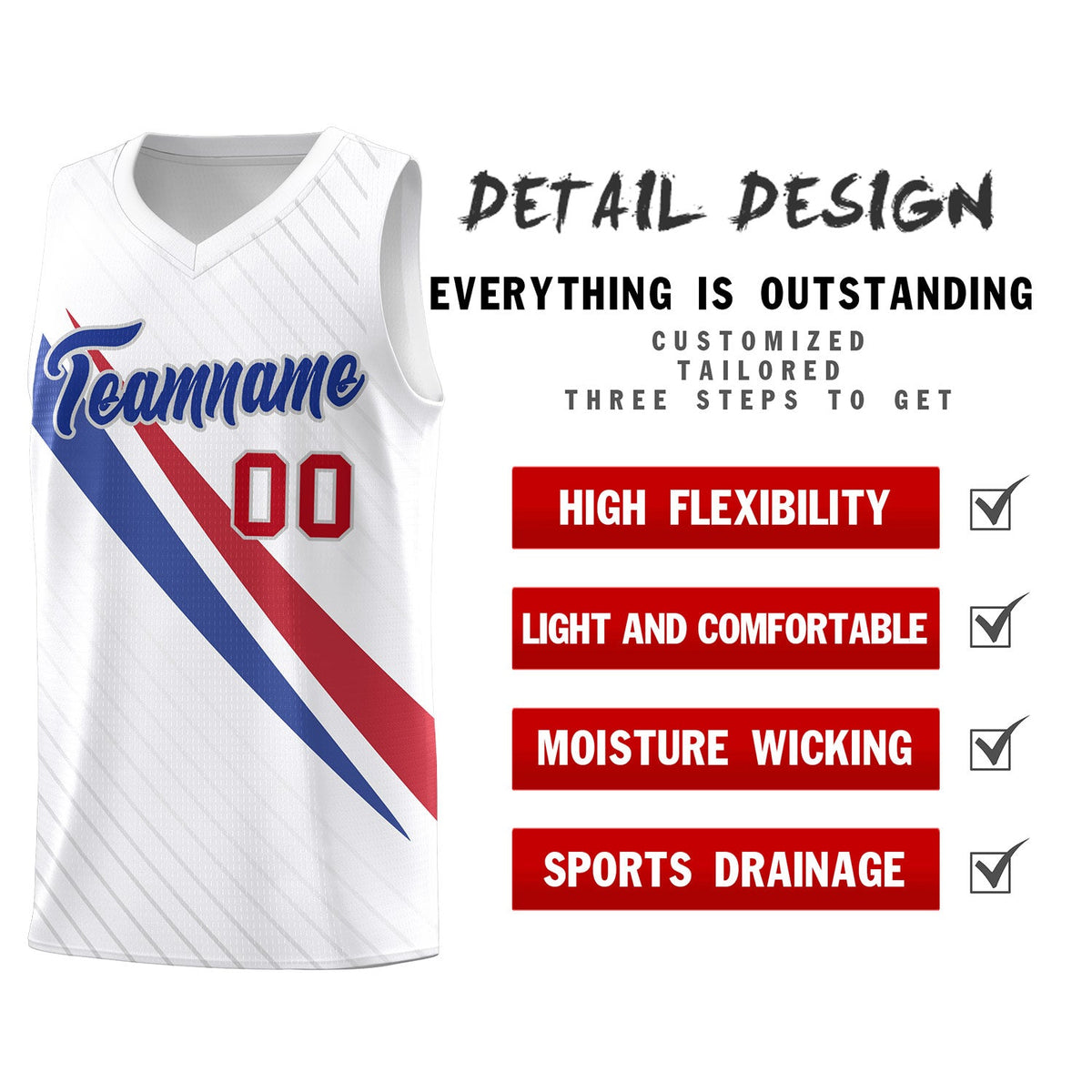 Custom White Diagonal Pinstripe Pattern Color Block Sports Uniform Basketball Jersey|KXKSHOP