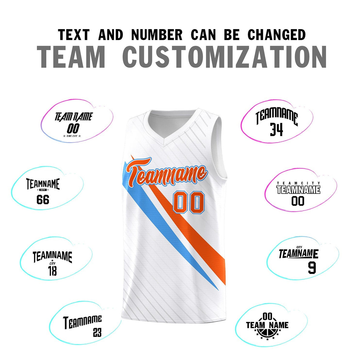 Custom White Diagonal Pinstripe Pattern Color Block Sports Uniform Basketball Jersey|KXKSHOP