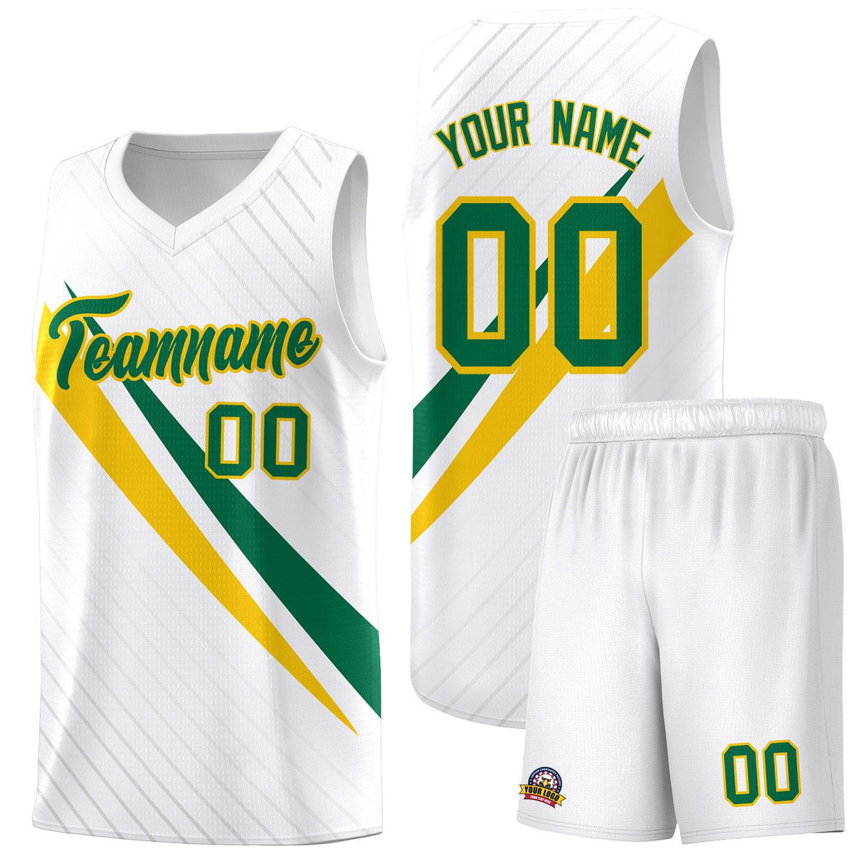 Custom White Diagonal Pinstripe Pattern Color Block Sports Uniform Basketball Jersey|KXKSHOP