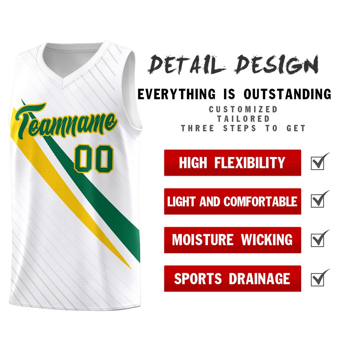 Custom White Diagonal Pinstripe Pattern Color Block Sports Uniform Basketball Jersey|KXKSHOP