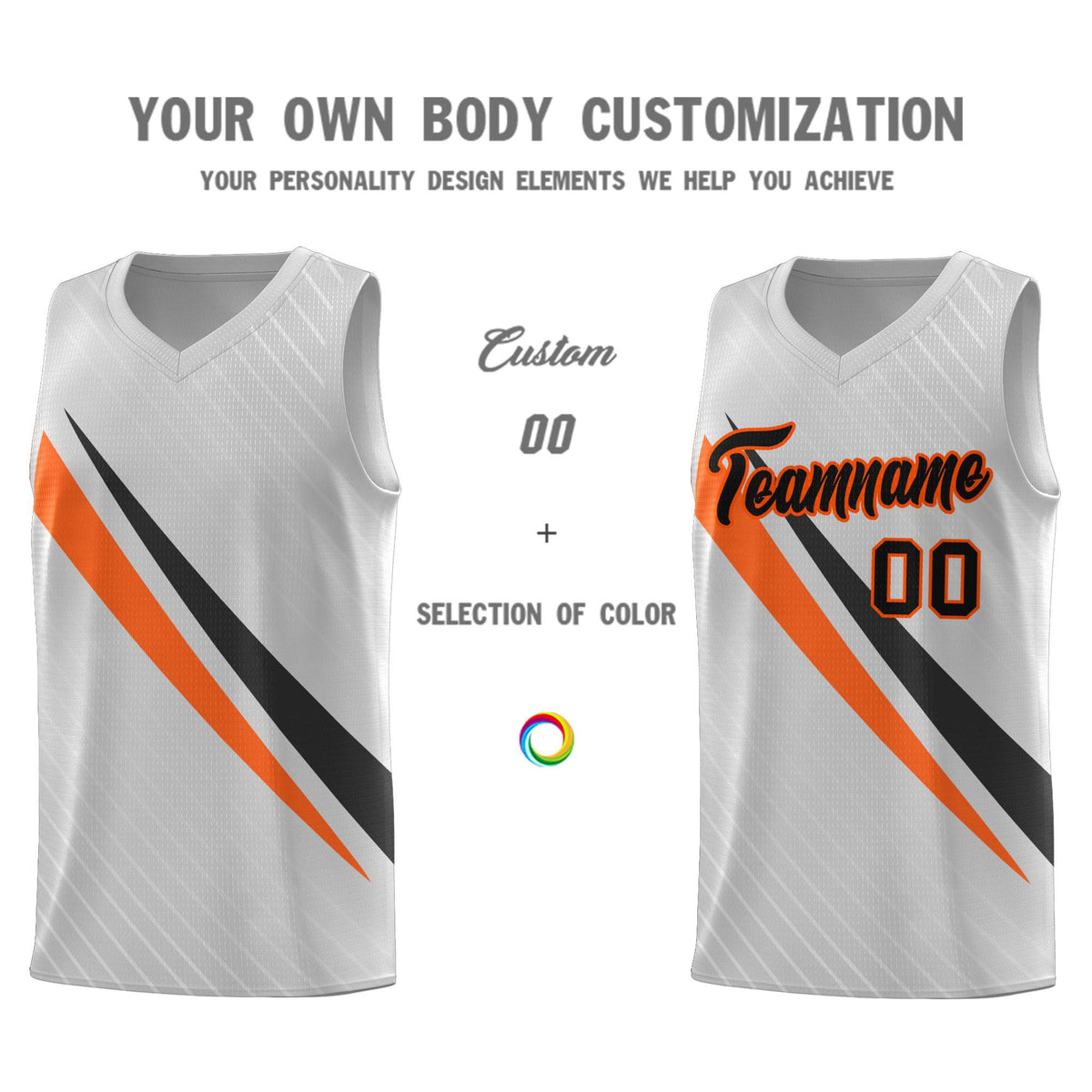 Custom Gray Diagonal Pinstripe Pattern Color Block Sports Uniform Basketball Jersey|KXKSHOP