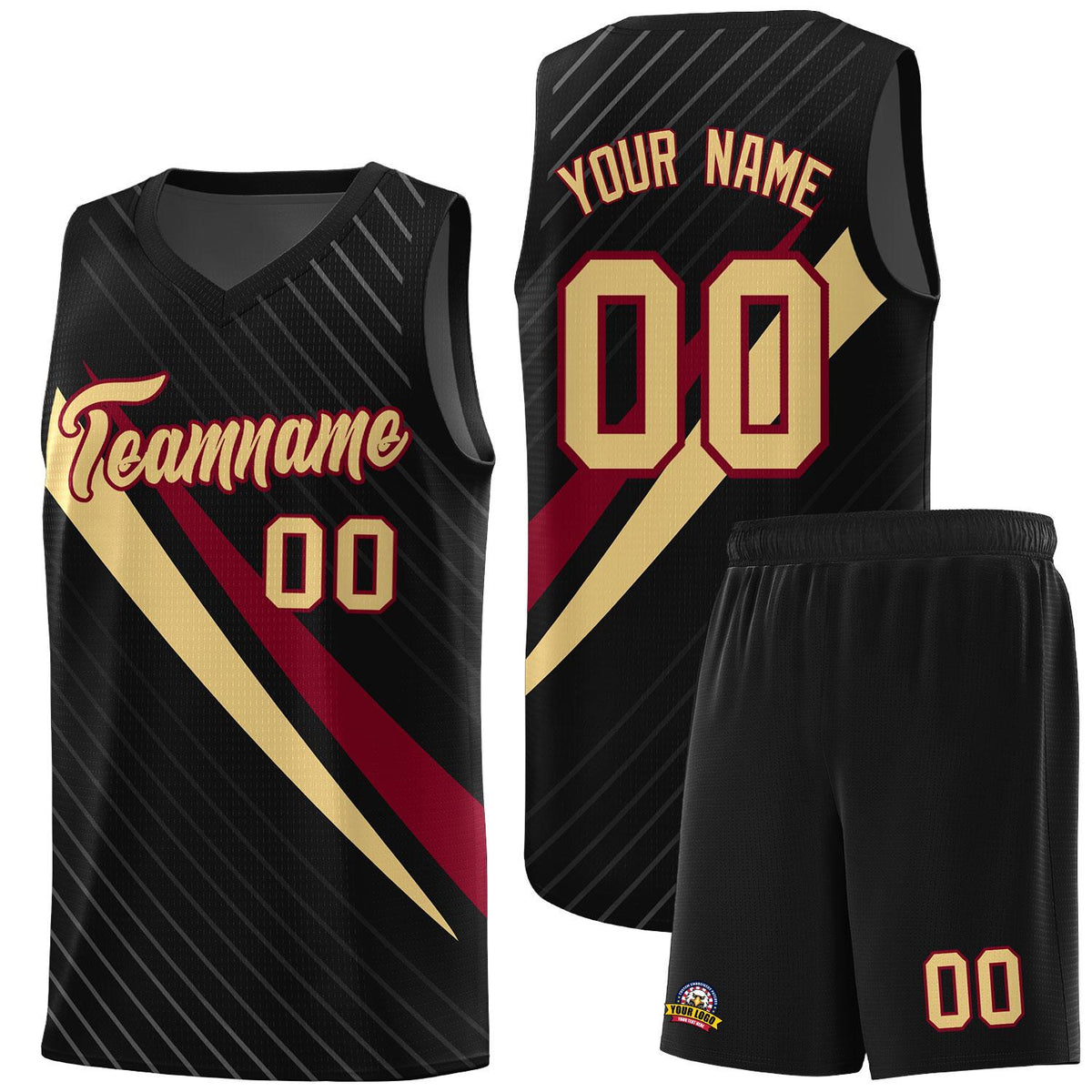 Custom Black Diagonal Pinstripe Pattern Color Block Sports Uniform Basketball Jersey|KXKSHOP