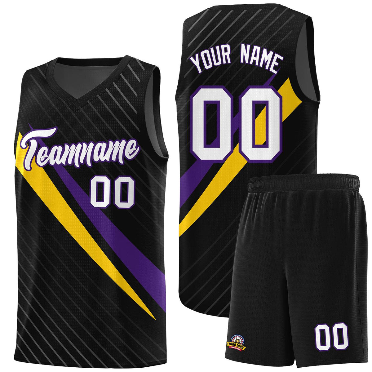 Custom Black Diagonal Pinstripe Pattern Color Block Sports Uniform Basketball Jersey|KXKSHOP