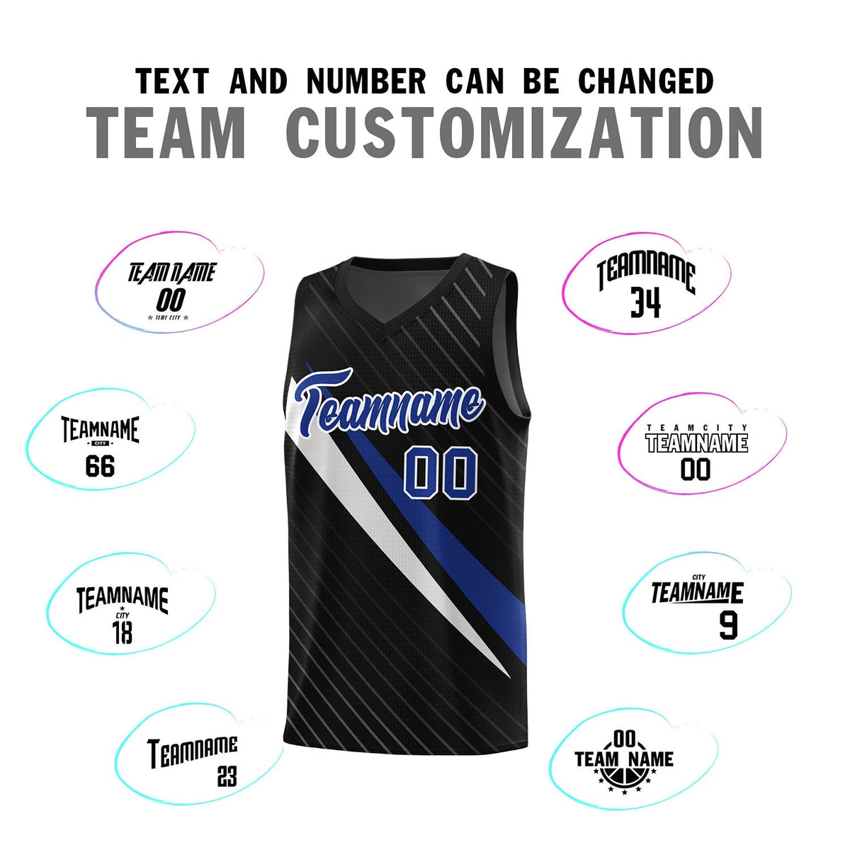 Custom Black Diagonal Pinstripe Pattern Color Block Sports Uniform Basketball Jersey|KXKSHOP