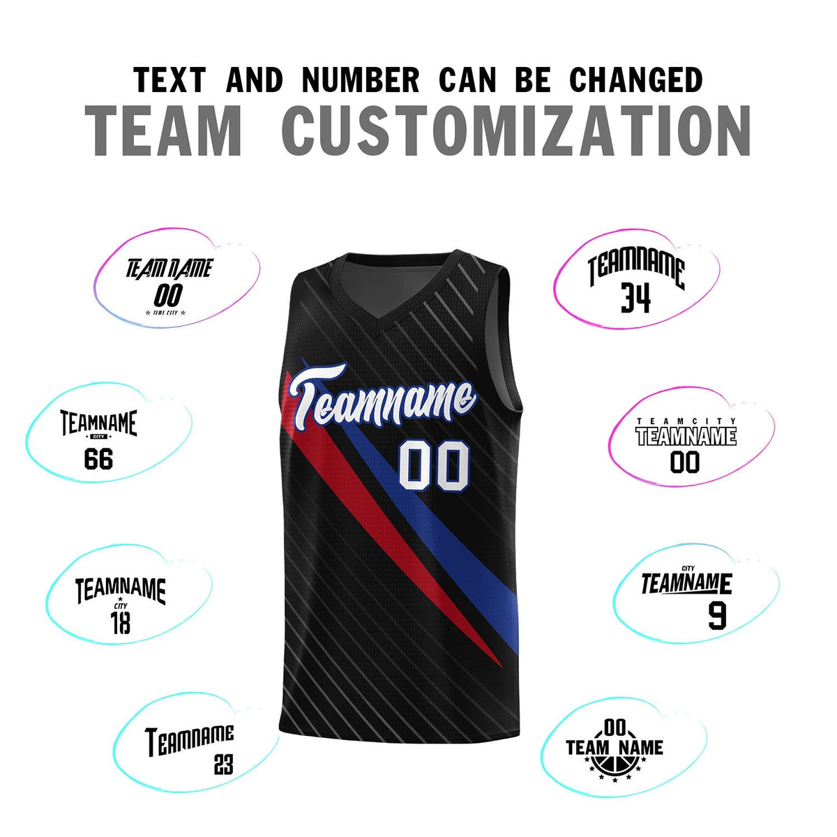 Custom Black Diagonal Pinstripe Pattern Color Block Sports Uniform Basketball Jersey|KXKSHOP