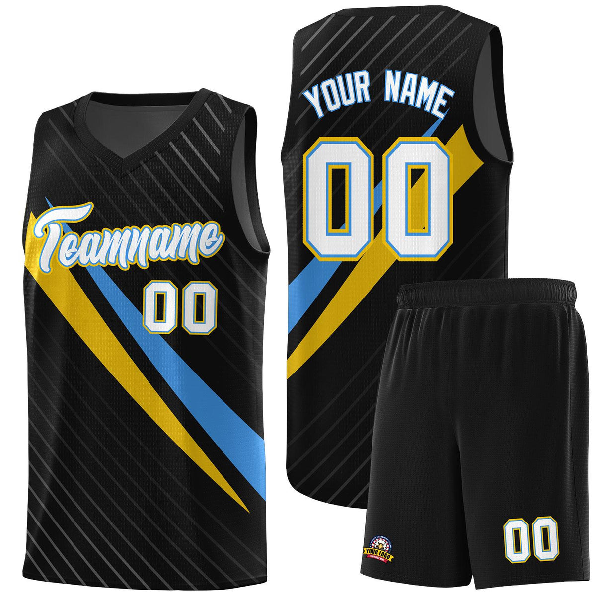 Custom Black Diagonal Pinstripe Pattern Color Block Sports Uniform Basketball Jersey|KXKSHOP