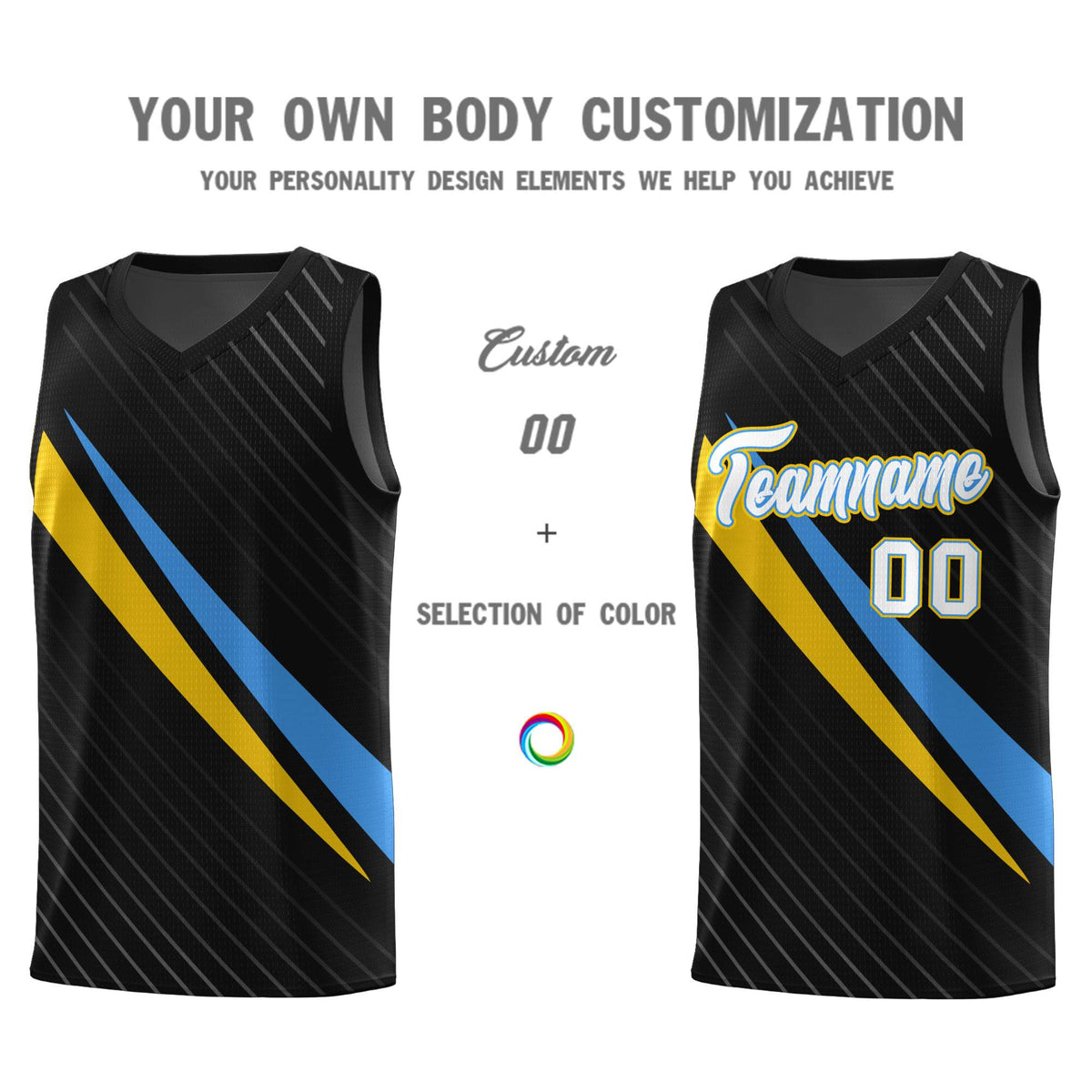 Custom Black Diagonal Pinstripe Pattern Color Block Sports Uniform Basketball Jersey|KXKSHOP