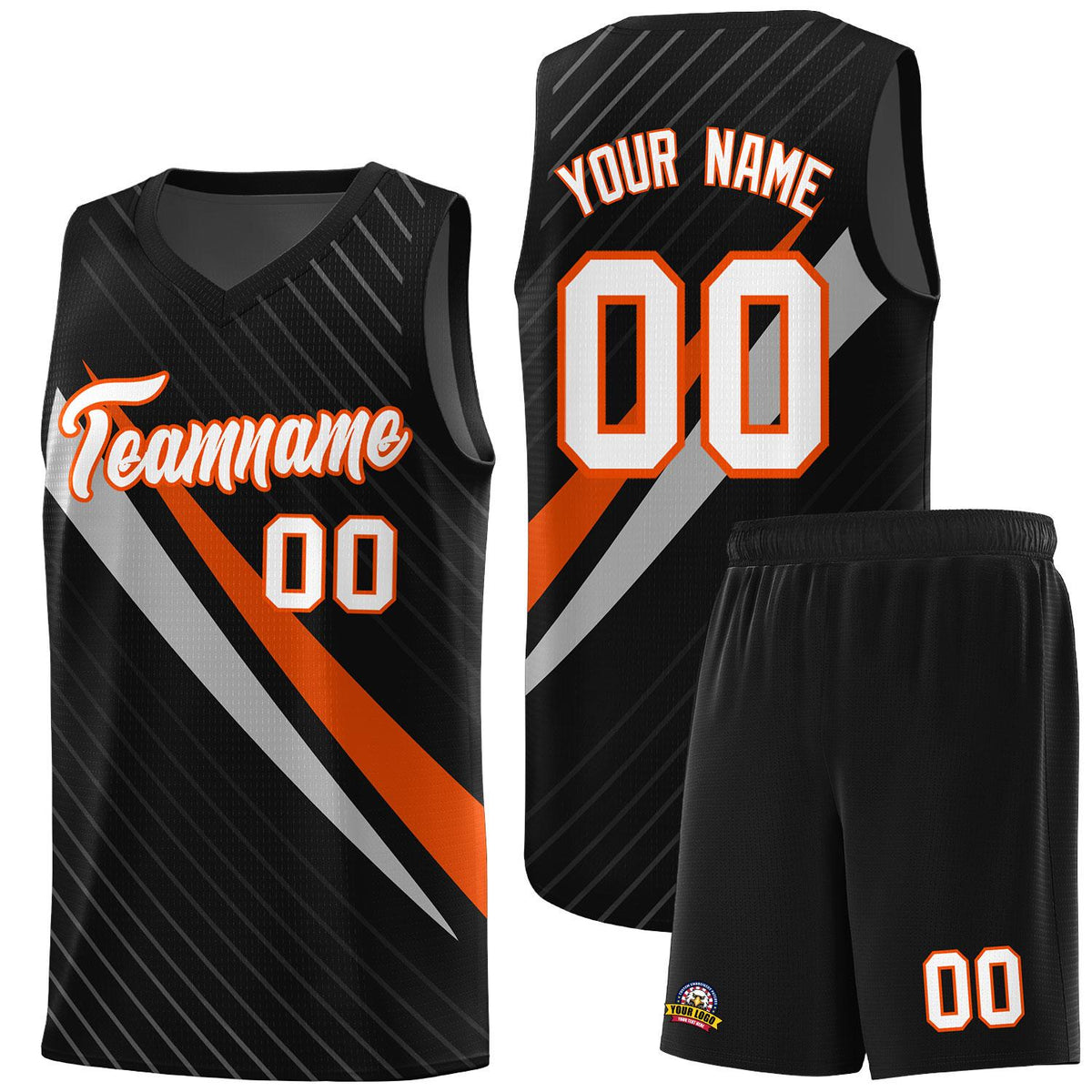 Custom Black Diagonal Pinstripe Pattern Color Block Sports Uniform Basketball Jersey|KXKSHOP