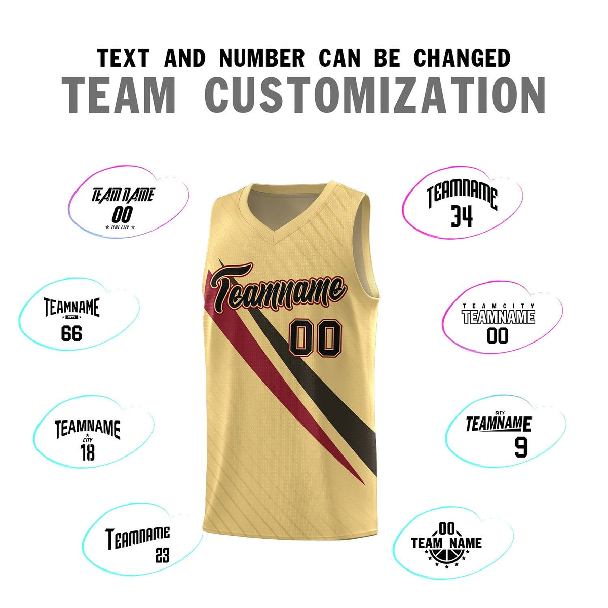 Custom Khaki Diagonal Pinstripe Pattern Color Block Sports Uniform Basketball Jersey|KXKSHOP