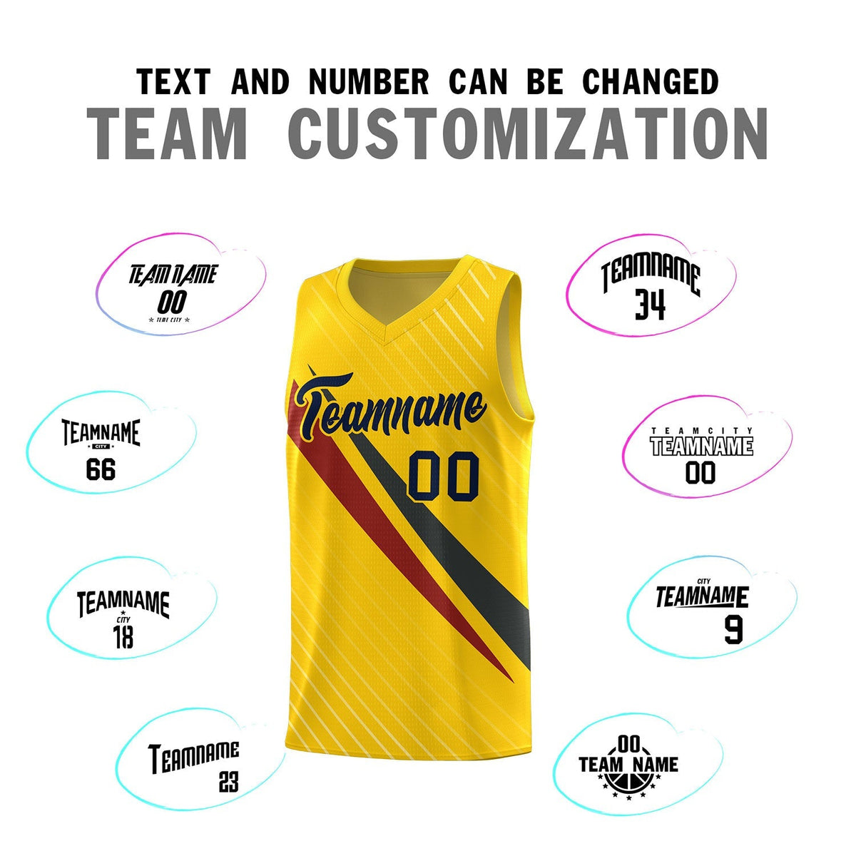Custom Gold Diagonal Pinstripe Pattern Color Block Sports Uniform Basketball Jersey|KXKSHOP
