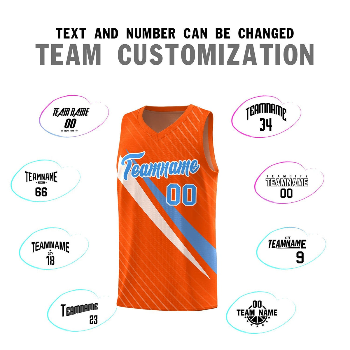 Custom Orange Diagonal Pinstripe Pattern Color Block Sports Uniform Basketball Jersey|KXKSHOP