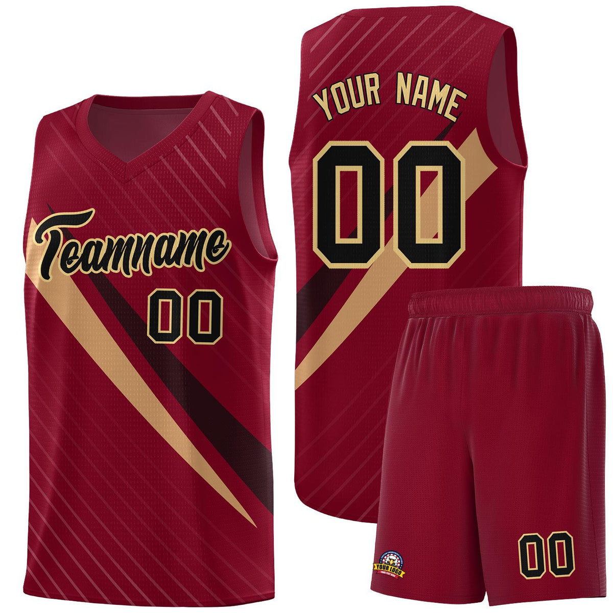 Custom Crimson Diagonal Pinstripe Pattern Color Block Sports Uniform Basketball Jersey|KXKSHOP