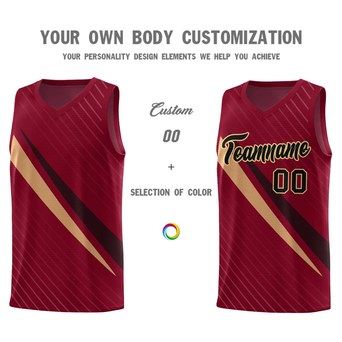 Custom Crimson Diagonal Pinstripe Pattern Color Block Sports Uniform Basketball Jersey|KXKSHOP